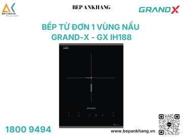 Bếp từ đơn Grand-X GX IH188 - Mặt kính Euro Platinum